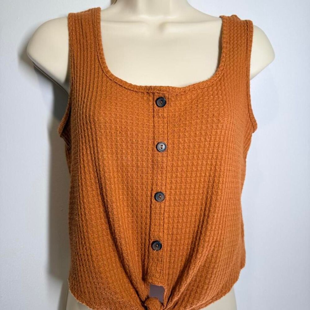 Caution-to-the-wind Women's Orange and Brown Vest